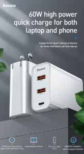BASEUS 60W PPS Three- Port Quick Charger